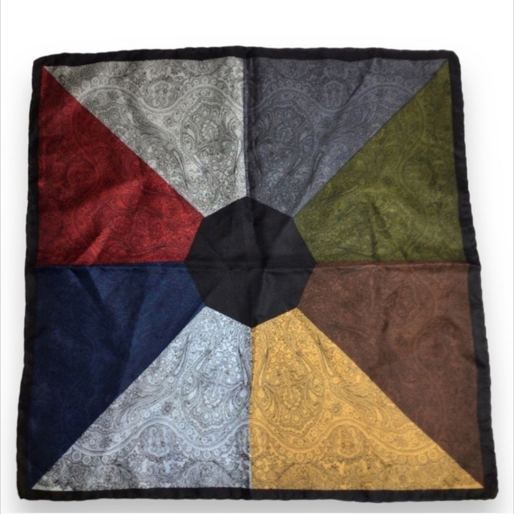 Ashear 100% Made in Italy Silk Handkerchief Pocket Square